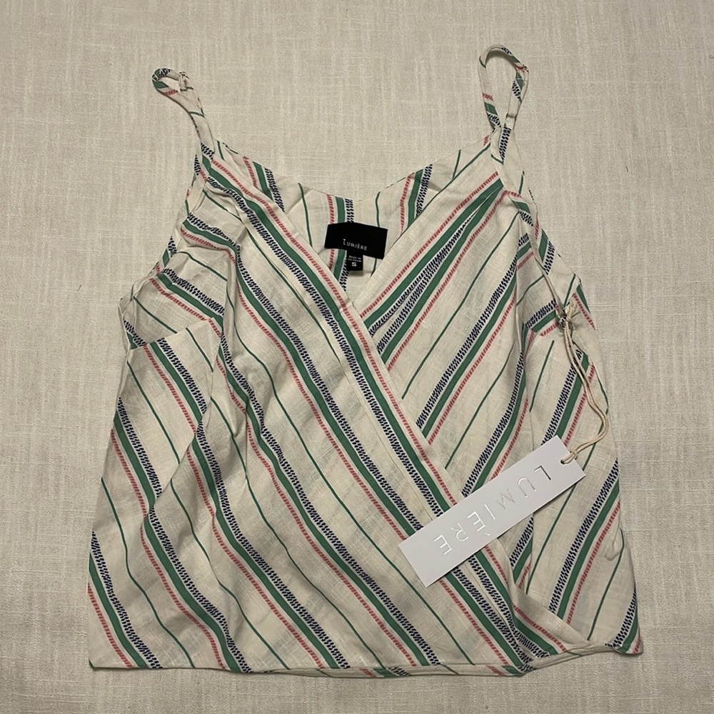 NWT Lumiere Wrap Spaghetti Strap Top